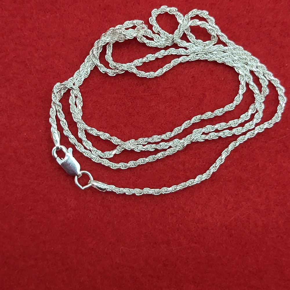 24" 925 Sterling Silver Rope Chain - Picture 3 of 4